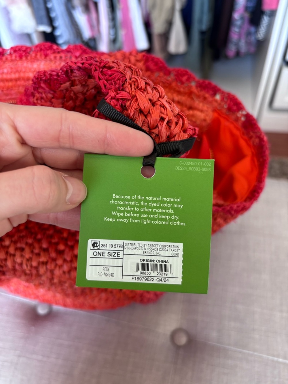 kate spade x Target Raffia Bow Tote Bag - Picture 3 of 5